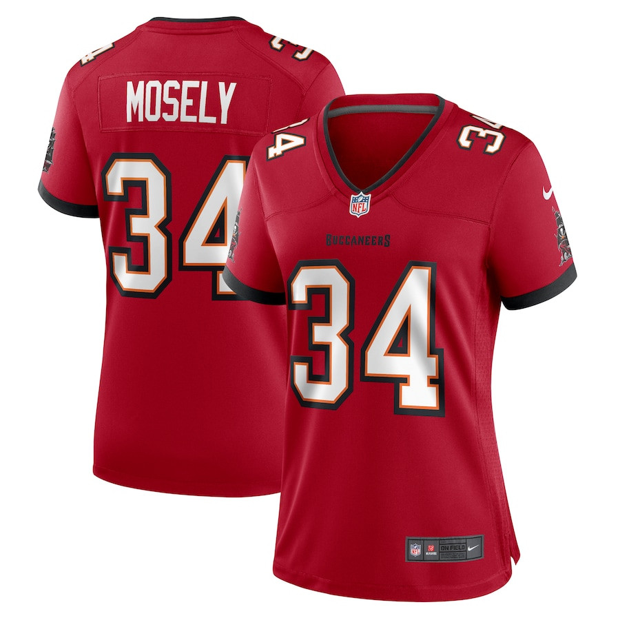 Quandre Mosely 34 Tampa Bay Buccaneers Game Red NFL Jersey Women's