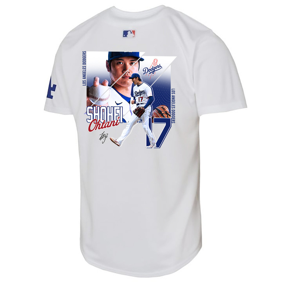Shohei Ohtani 17 Los Angeles Dodgers Signed Greatest Sho On Earth 2023 Home White MLB Jersey Youth