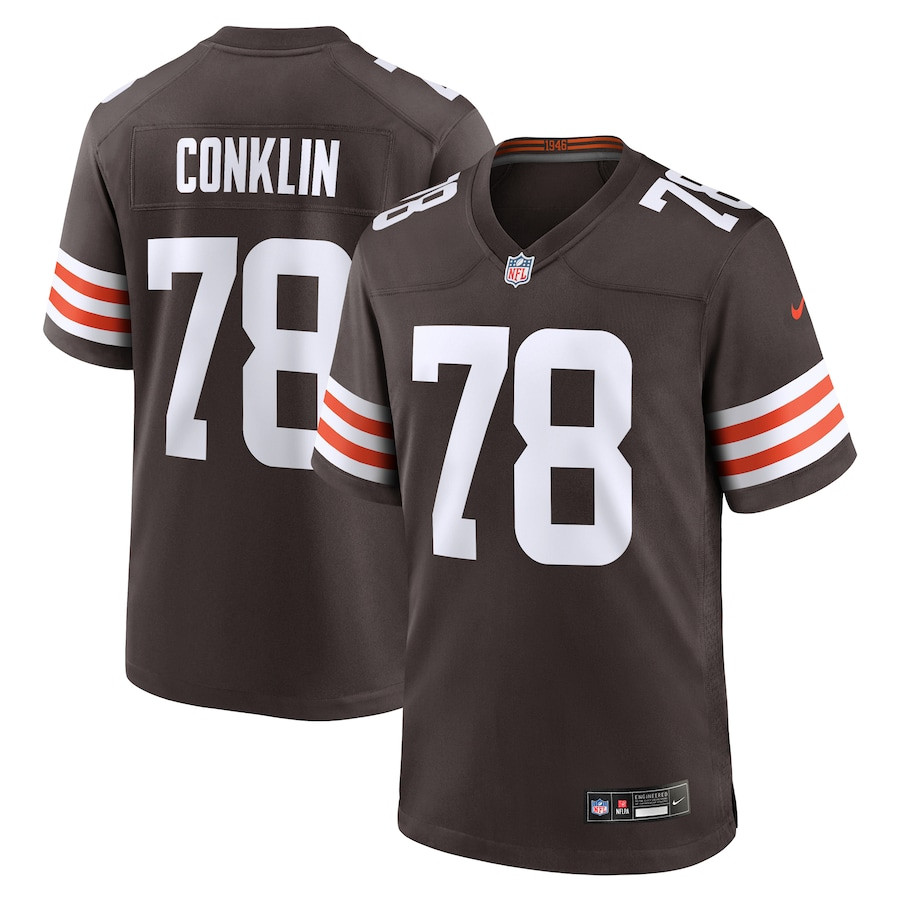 Jack Conklin 78 Cleveland Browns Team Game Brown NFL Jersey Men's