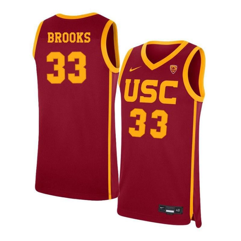 33 JRaan Brooks Red Elite USC Trojans NCAA Jersey Men's