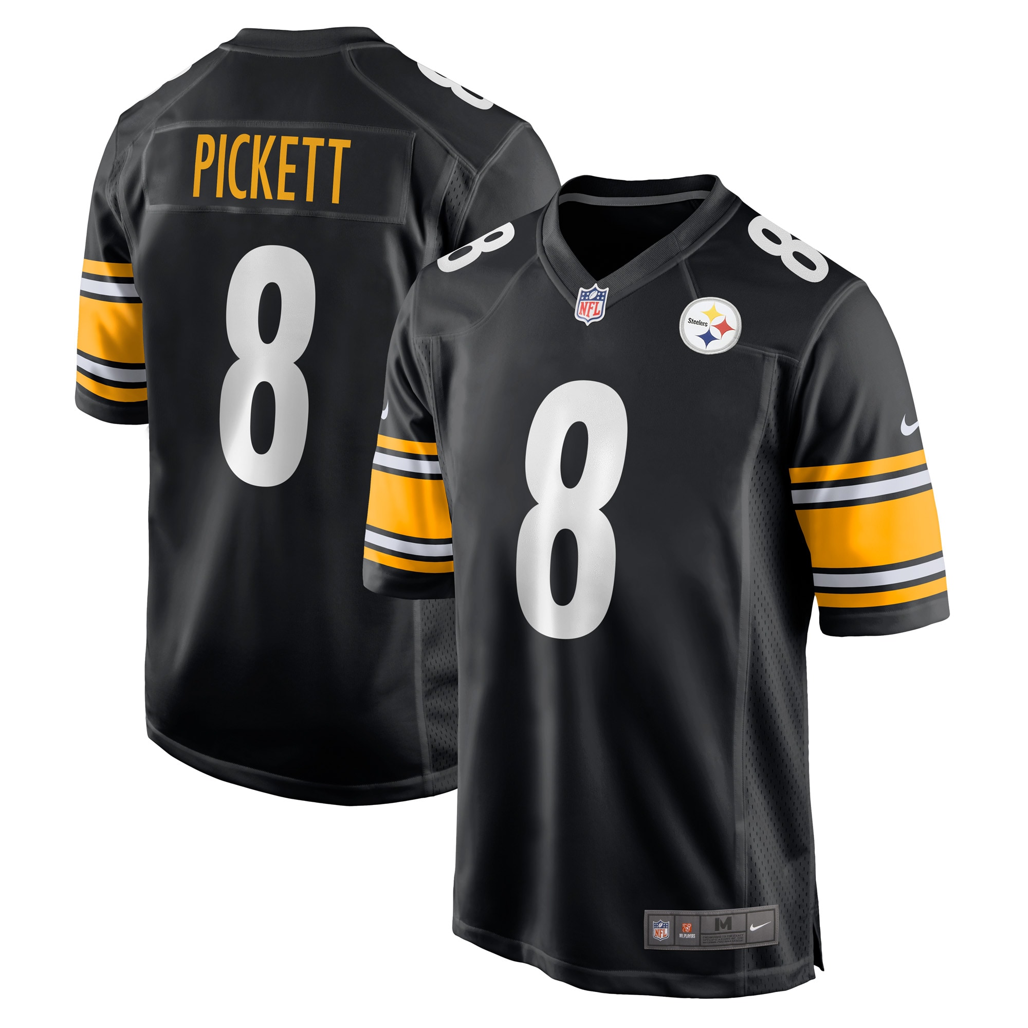 Pittsburgh Steelers Kenny Pickett Black Player Game NFL Jersey Men's