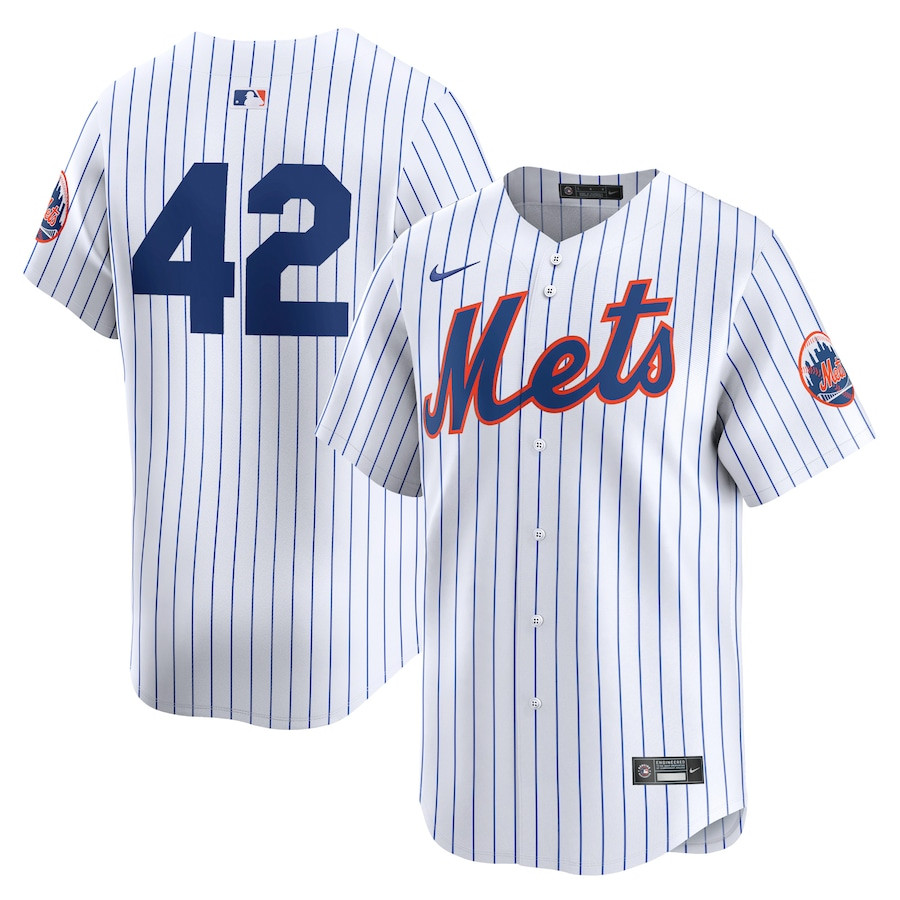New York Mets 2024 Jackie Robinson Day Home Limited White MLB Jersey Men's