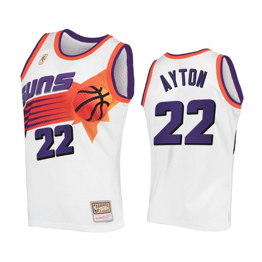 Deandre Ayton 22 Phoenix Suns Hardwood Classics White NBA Jersey Men's
