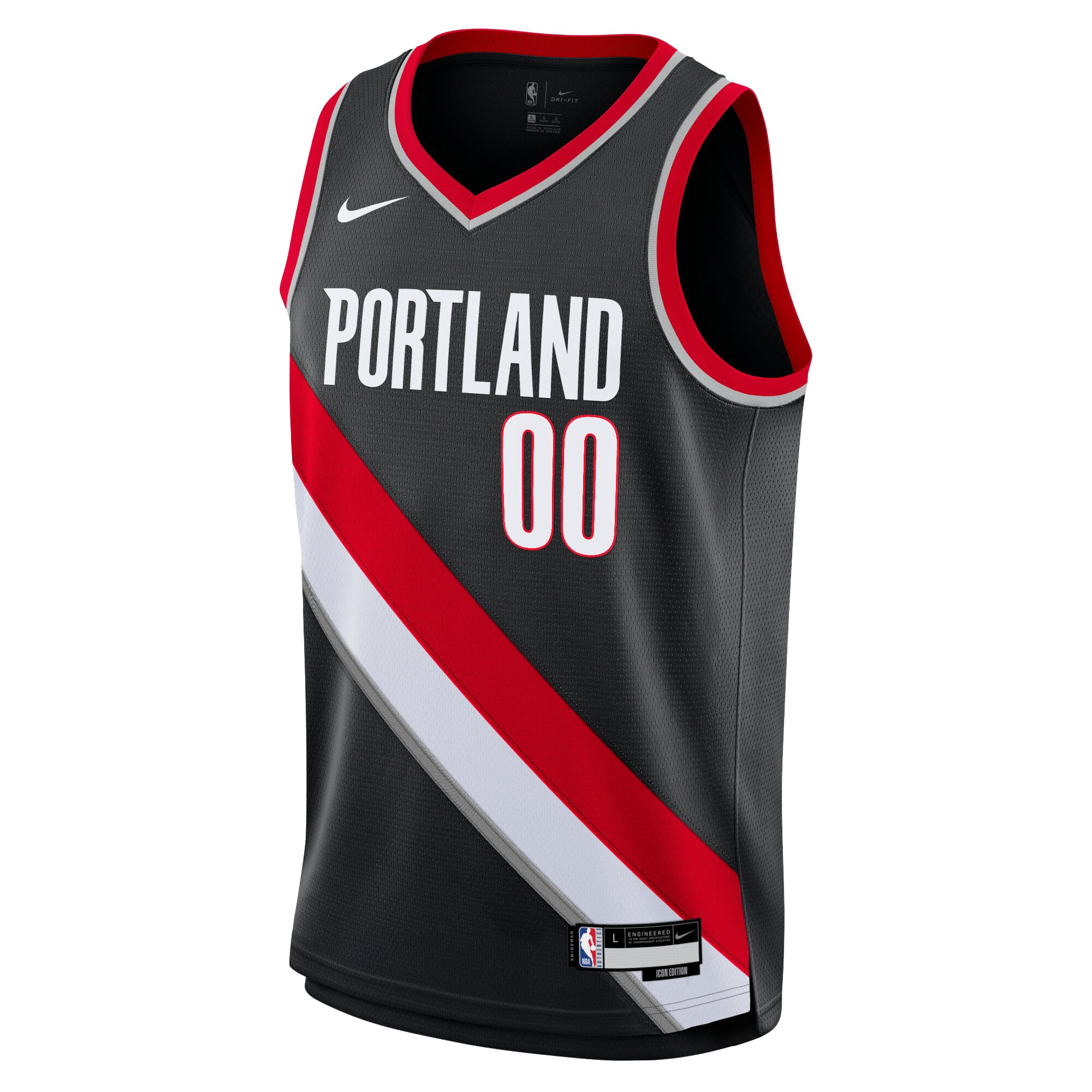 Camiseta Icon Swingman de los Portland Trail Blazers Negro Scoot Henderson NBA Jersey Men's