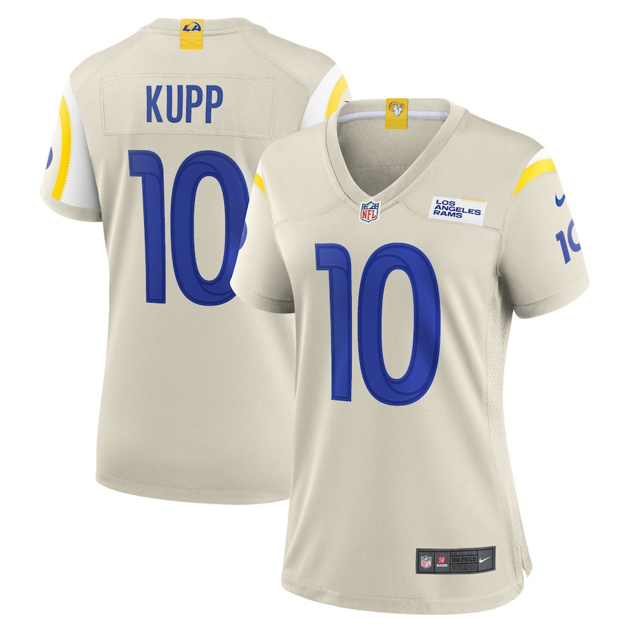 Cooper Kupp 10 Los Angeles Rams Game Bone NFL Jersey Women's