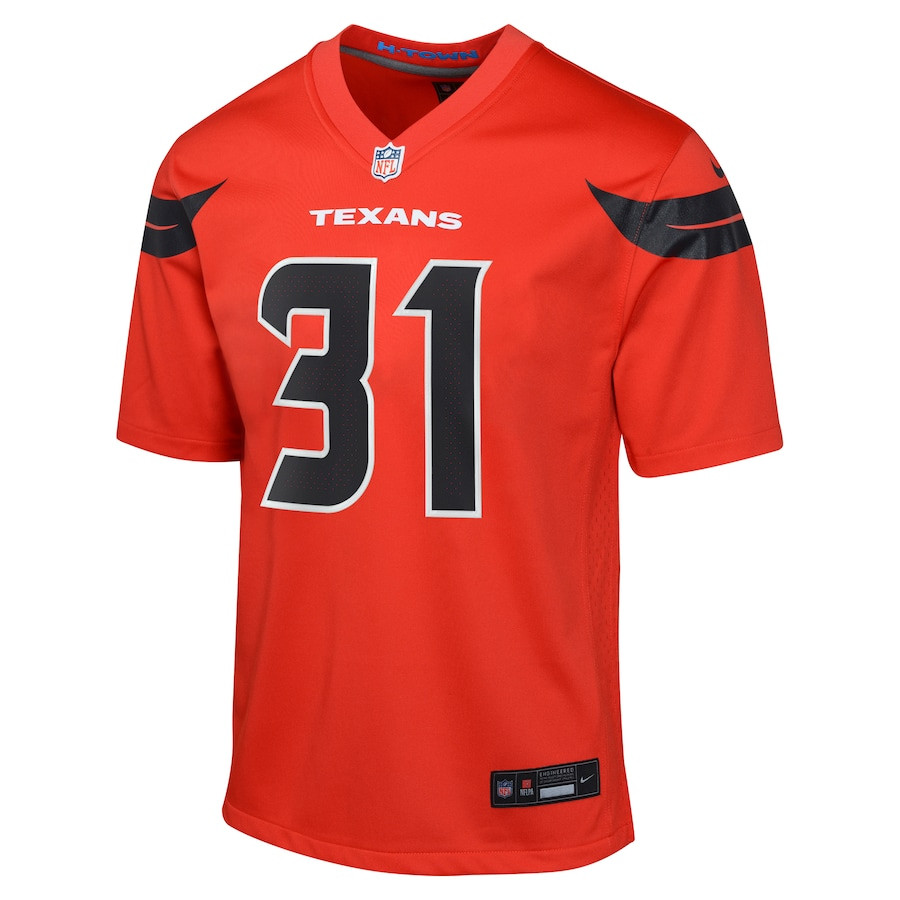 Dameon Pierce 31 Houston Texans Alternate Game Red NFL Jersey Youth