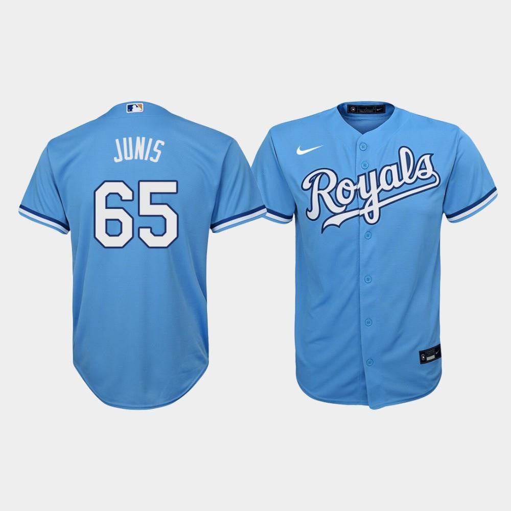 Kansas City Royals Jakob Junis 65 Light Blue Alternate MLB Jersey Youth