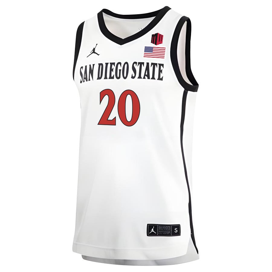Matt Bradley 20 San Diego State Aztecs 2023 MW Logo- Me White NCAA Jersey Men's