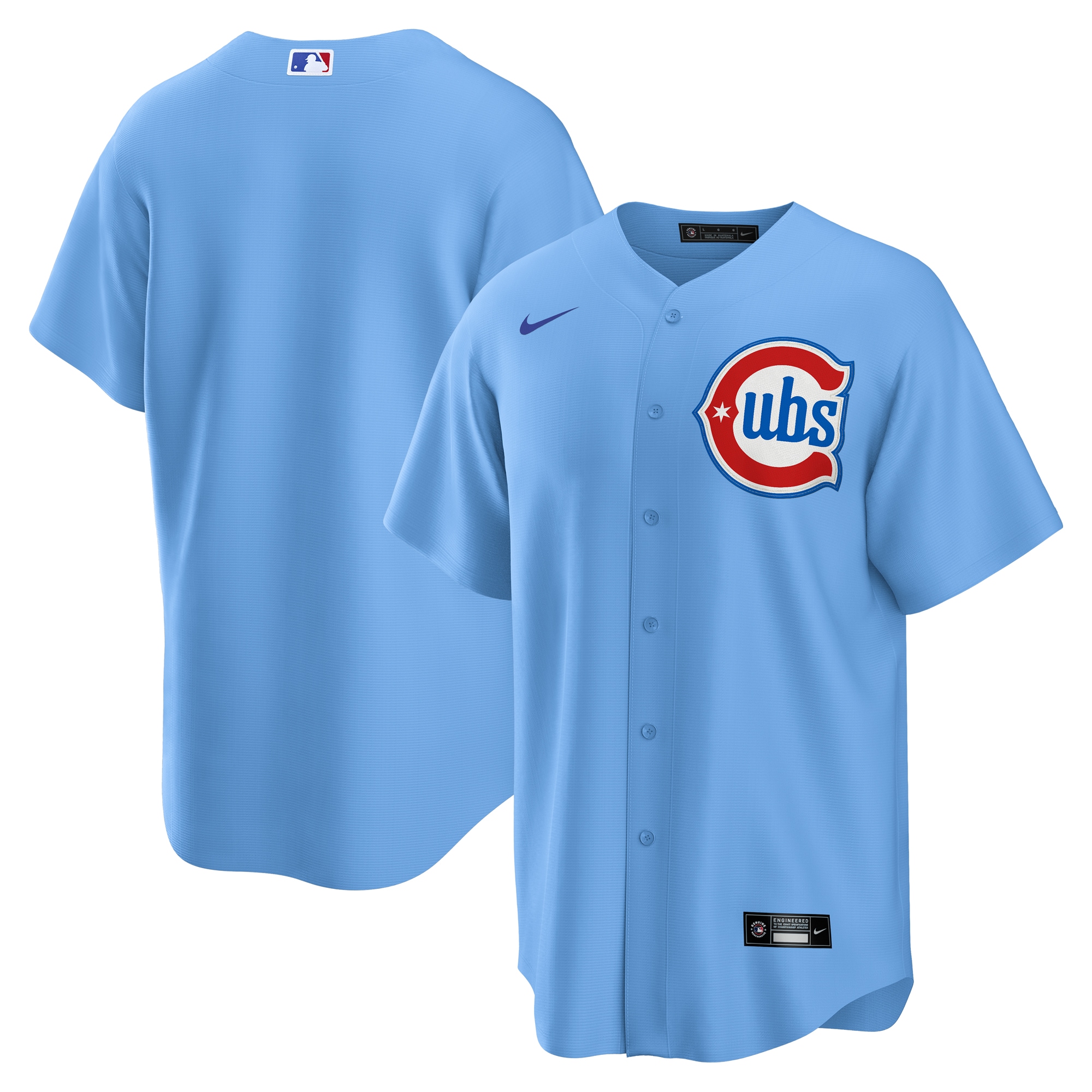 Chicago Cubs Light Blue 2nd Alternate 2.0 MLB Jersey Men's