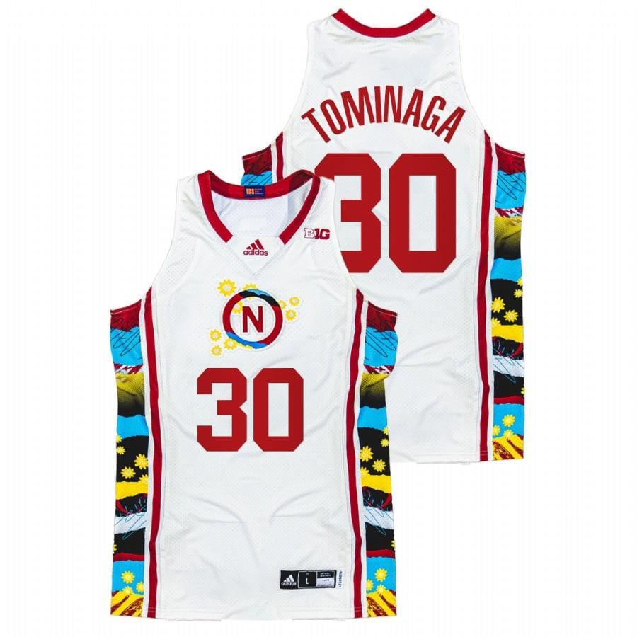 Nebraska Cornhuskers Keisei Tominaga 30 202 White Honoring Black Excellence Sunflower BHM NCAA Jersey Men's