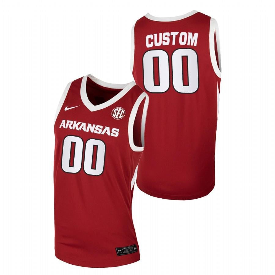 Arkansas Razorbacks 00 Cardinal Custom Away College NCAA Jersey Men's