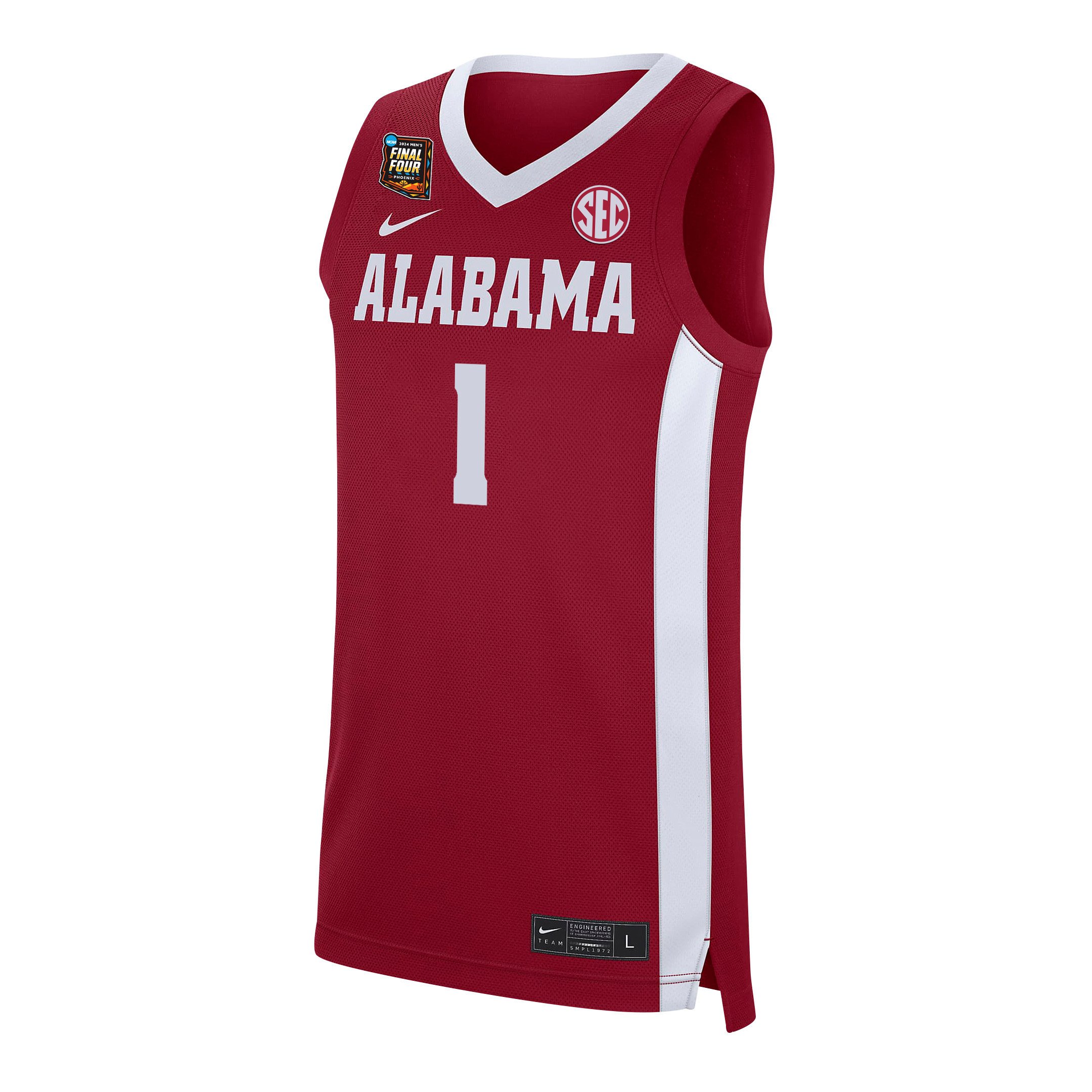 Mark Sears Alabama Crimson Tide 2024 Final Four Patch Re White NCAA Jersey Men's