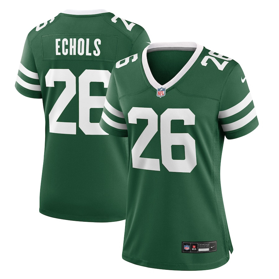 Brandin Echols 26 New York Jets Team Game Legacy Green NFL Jersey Women's