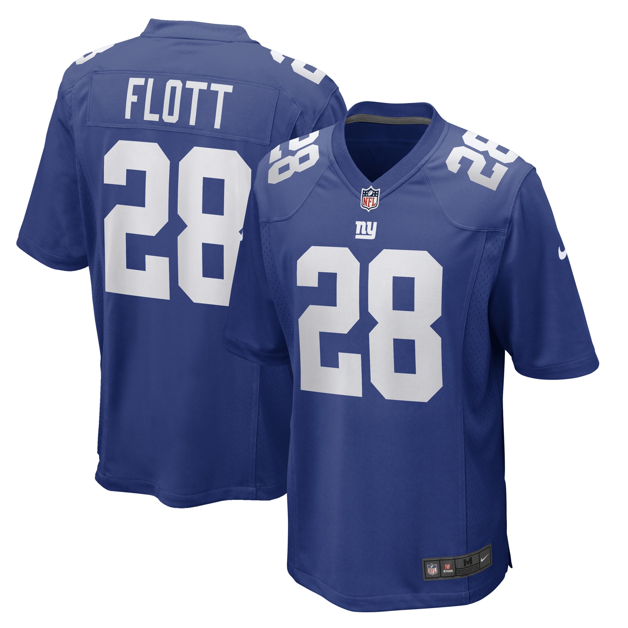 New York Giants Cor'Dale Flott Royal Game Player NFL Jersey Men's