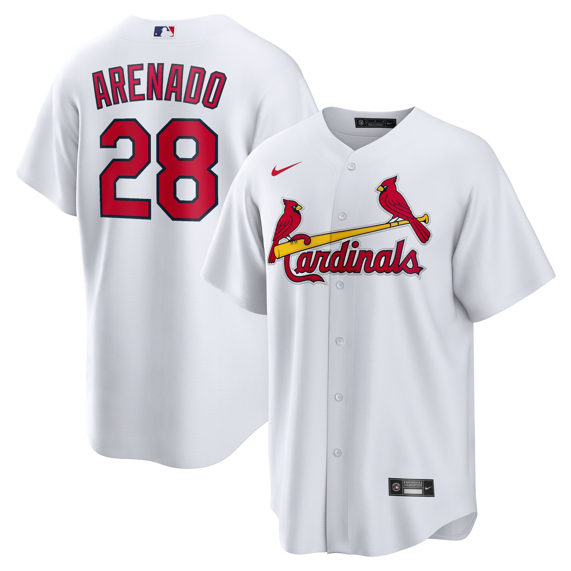 St. Louis Cardinals Nolan Arenado White 2024 Home MLB Jersey Men's