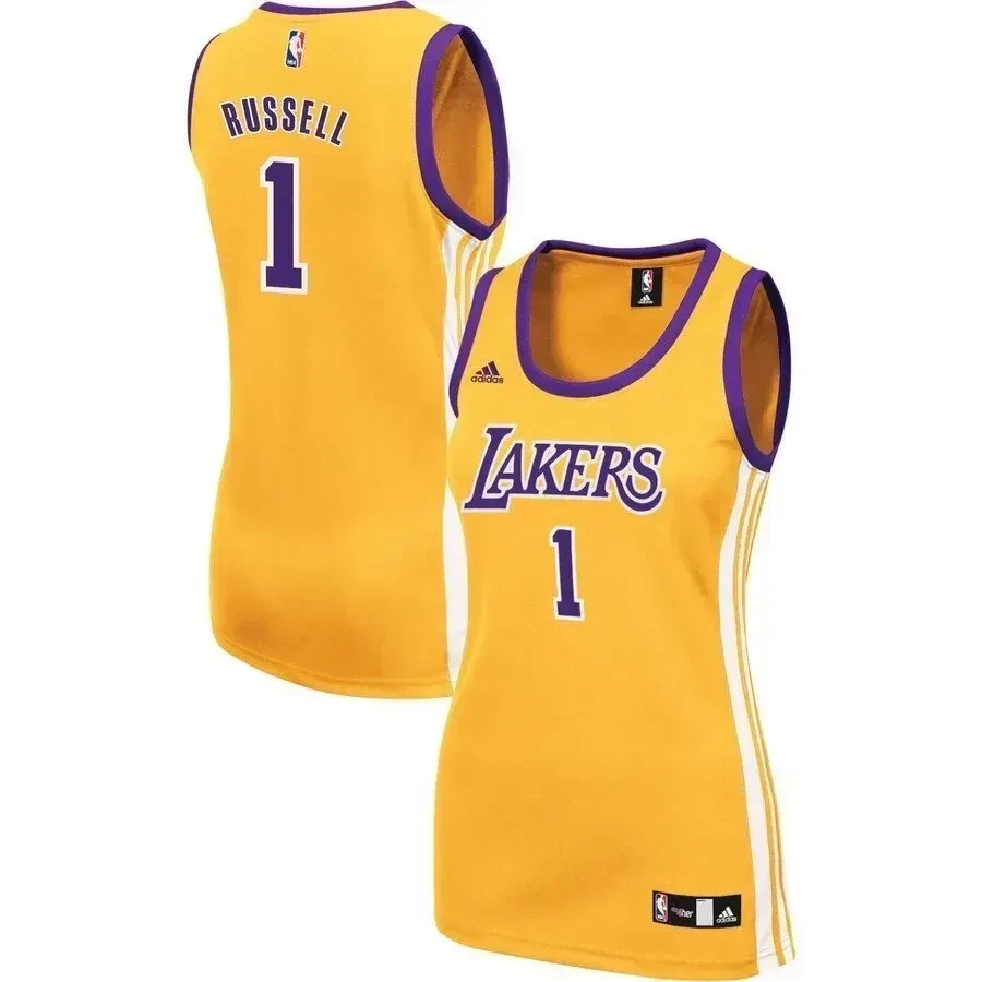 D'angelo Russell Los Angeles Lakers Home Gold NBA Jersey Women's