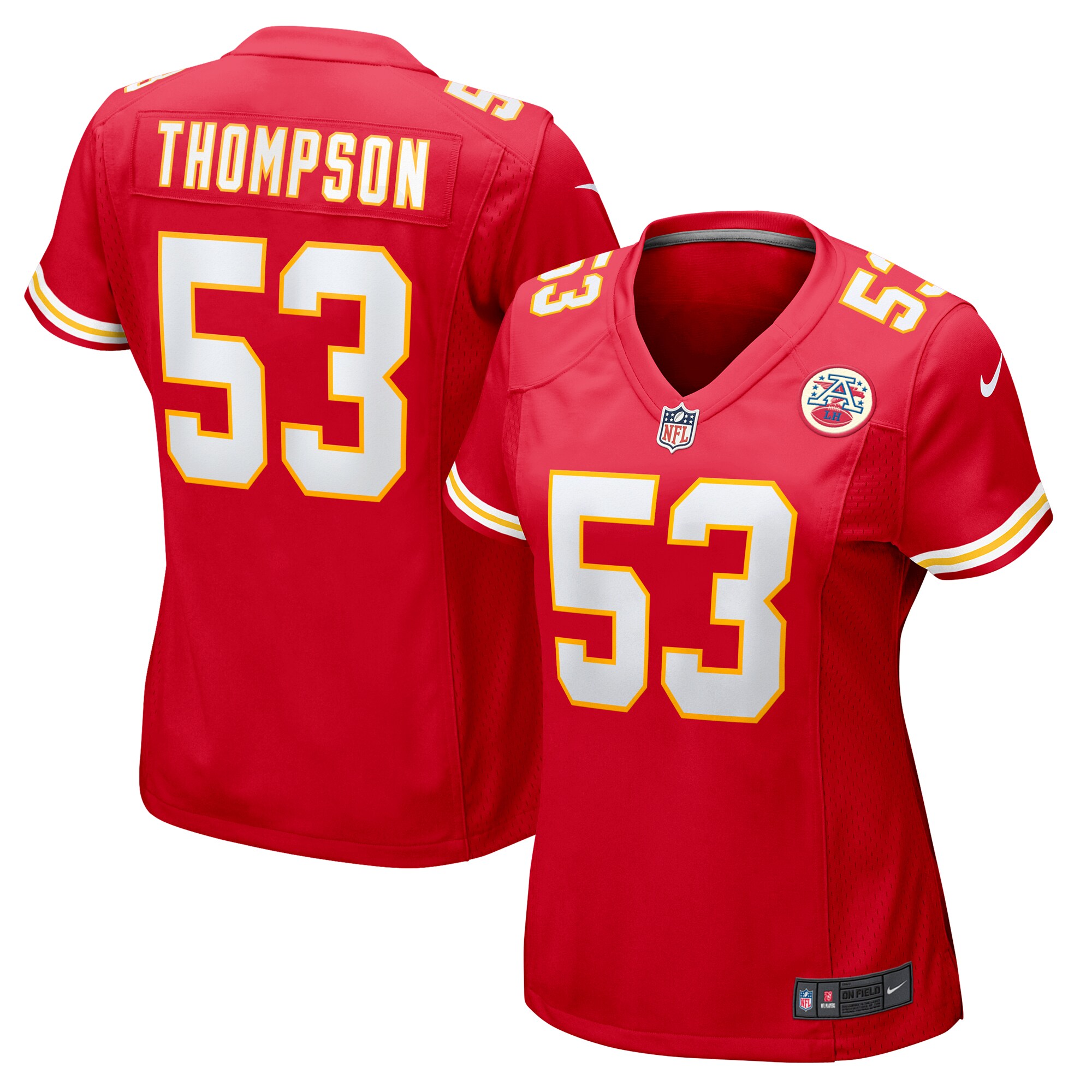 Kansas City Chiefs BJ Thompson Red Game NFL Jersey Women's