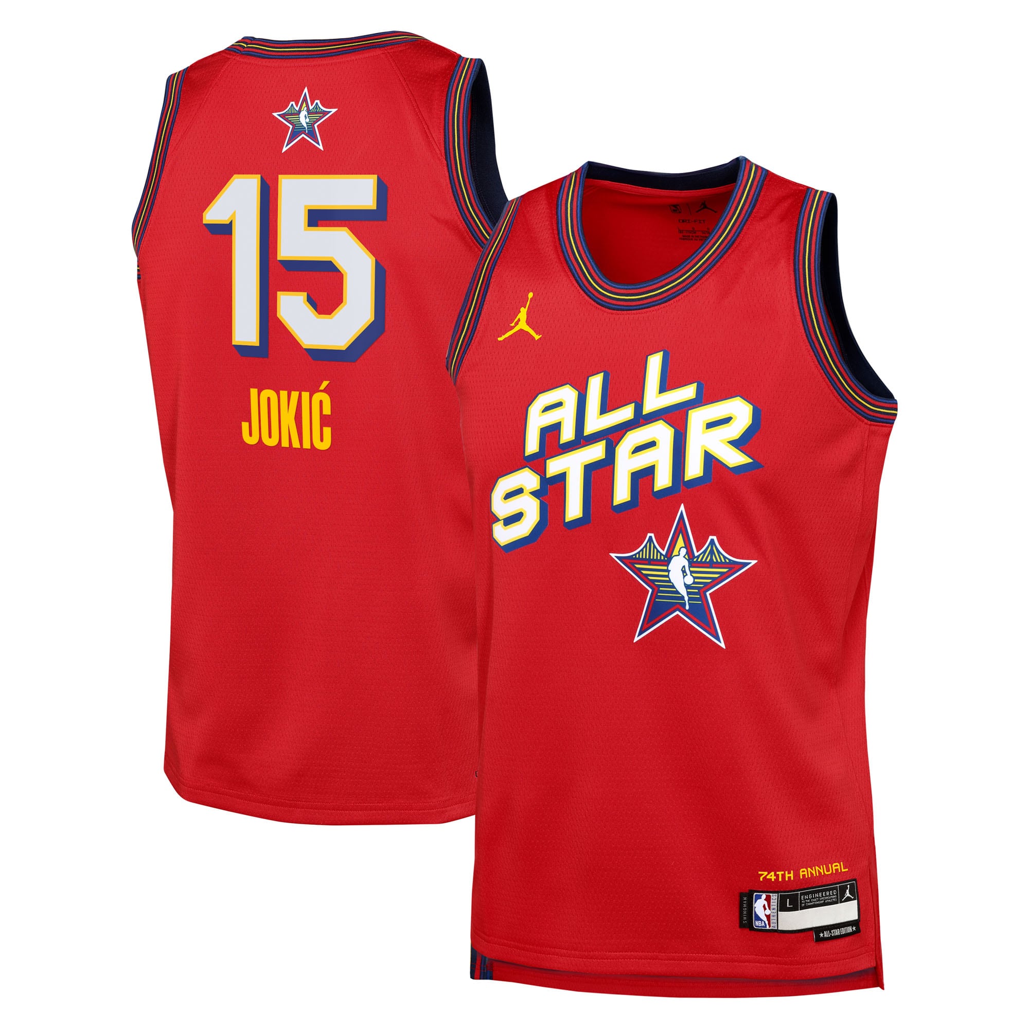 NBA Jordan Brand All Star Swingman Team Red Nikola Joki? NBA Jersey Youth