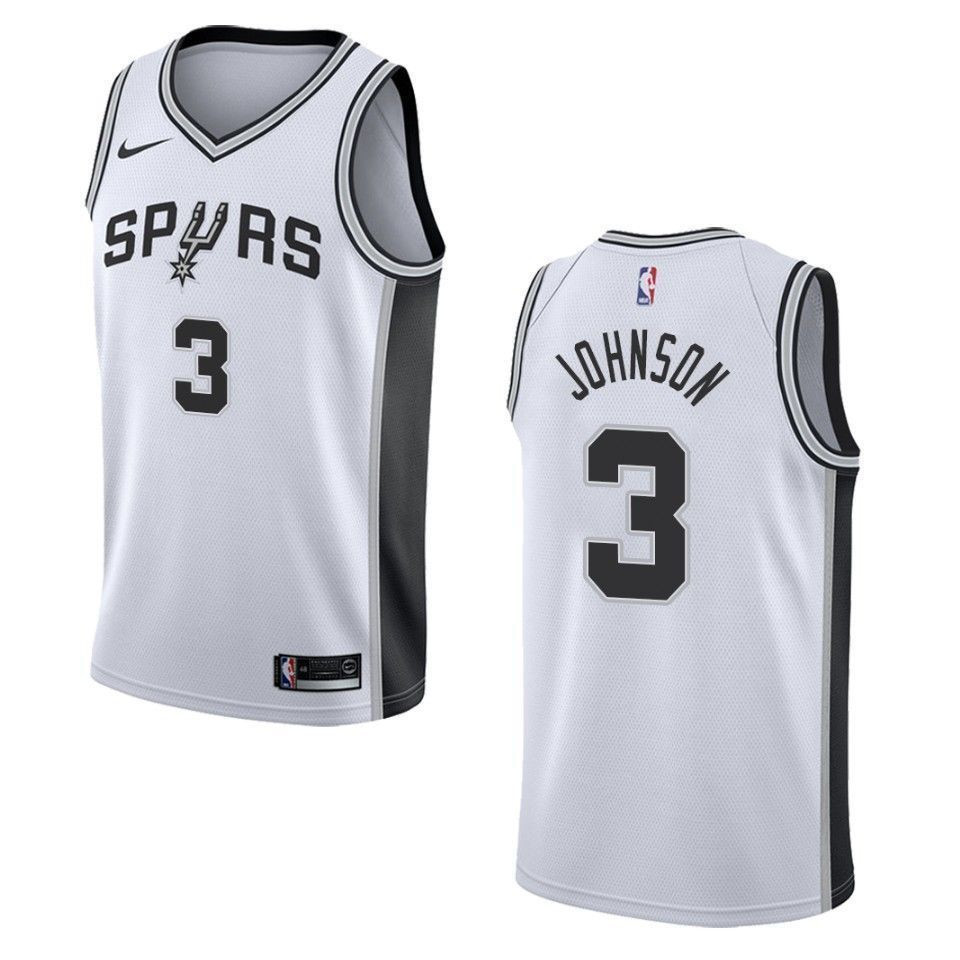 San Antonio Spurs 3 Keldon Johnson Association Swingman White NBA Jersey Men's