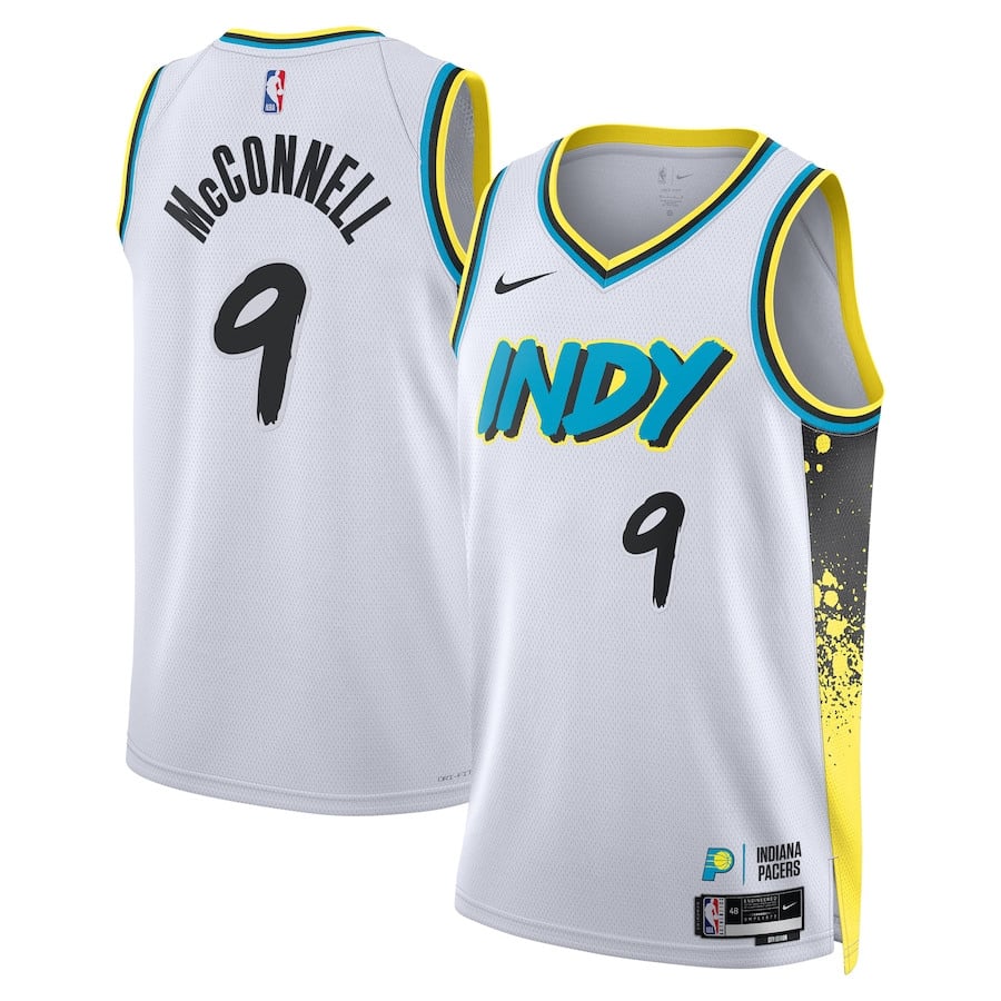 T.J. McConnell 9 Indiana Pacers Unisex 2024/25 Swingman Player City Editio White NBA Jersey Unisex