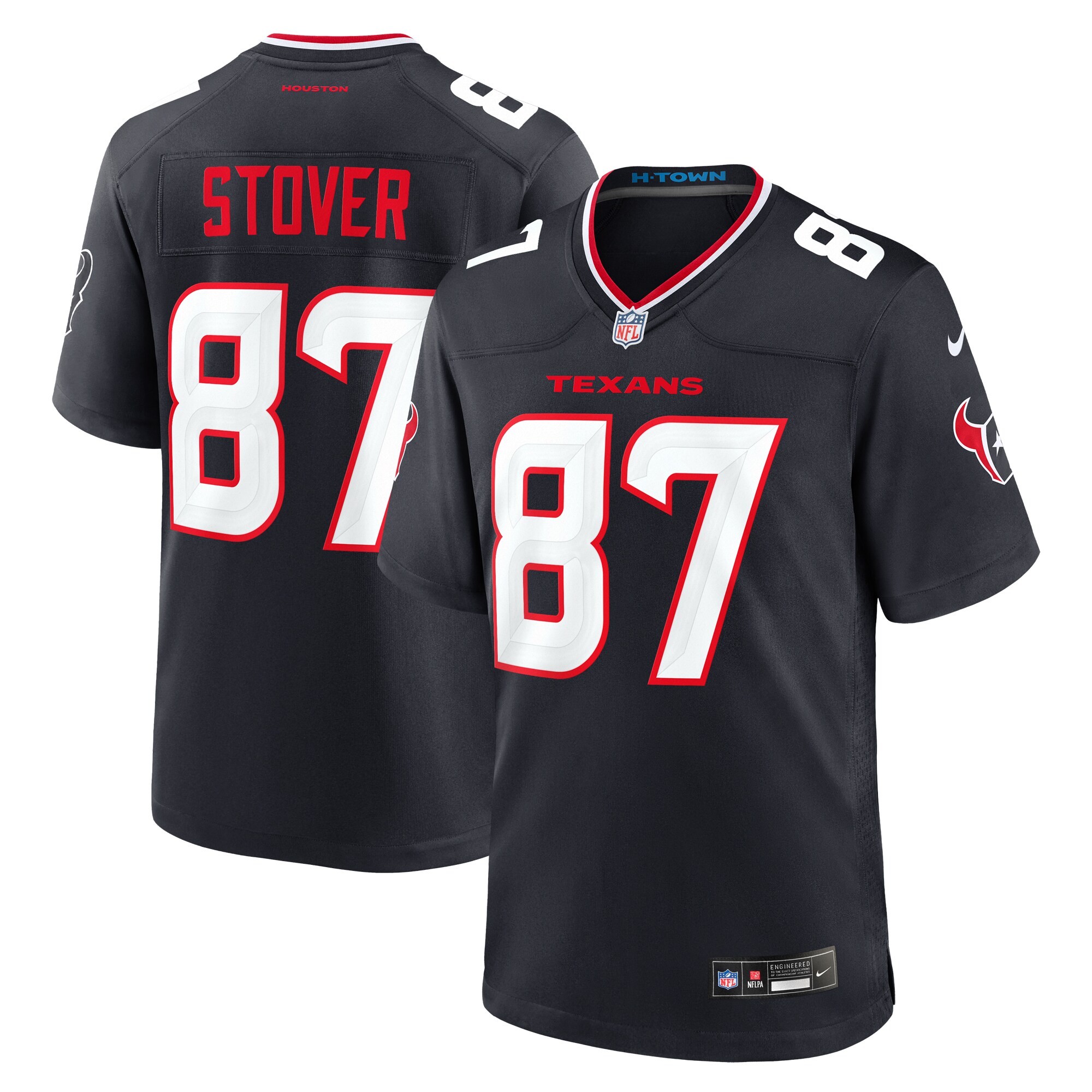 Houston Texans Cade Stover Navy Game NFL Jersey Men's