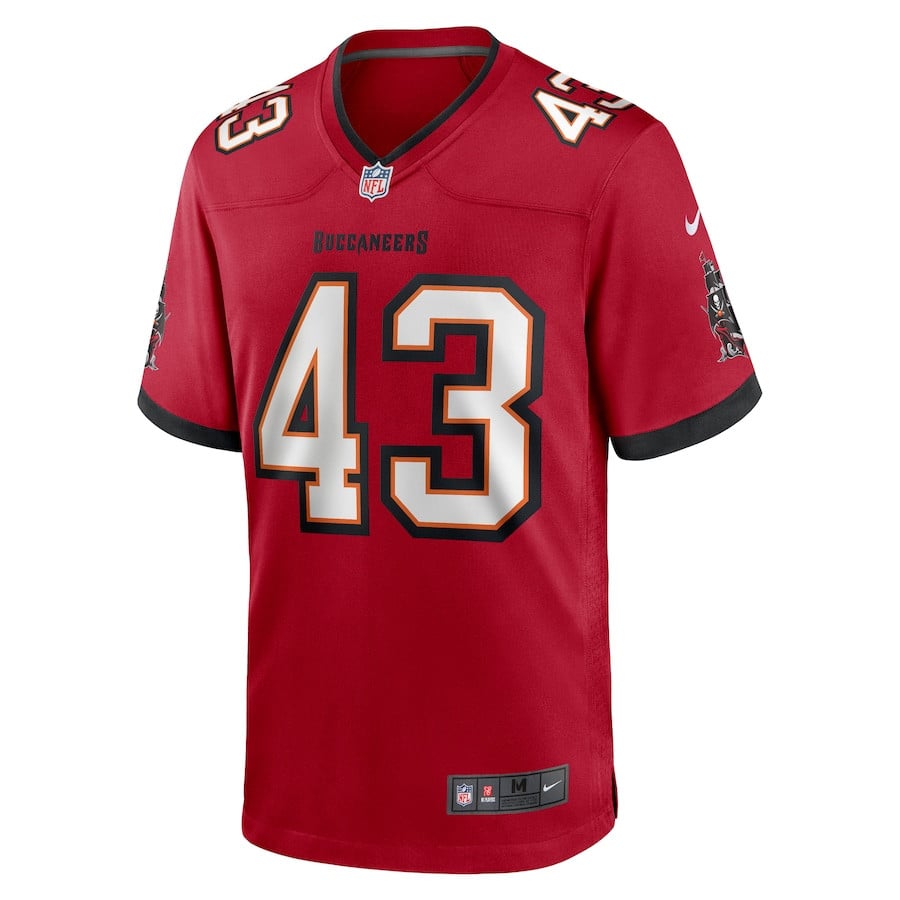 Chris Braswell 43 Tampa Bay Buccaneers Game Red NFL Jersey Men's