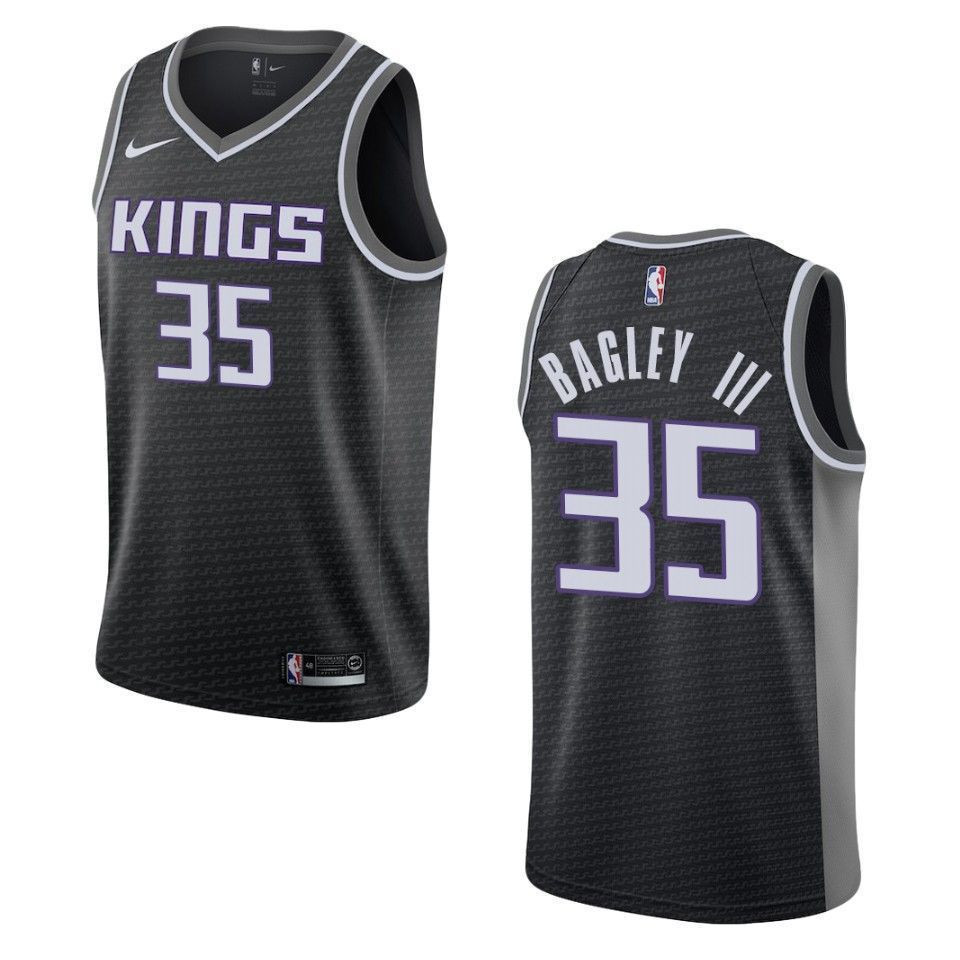 Sacramento Kings 35 Marvin Bagley Iii Statement Swingman Black NBA Jersey Men's