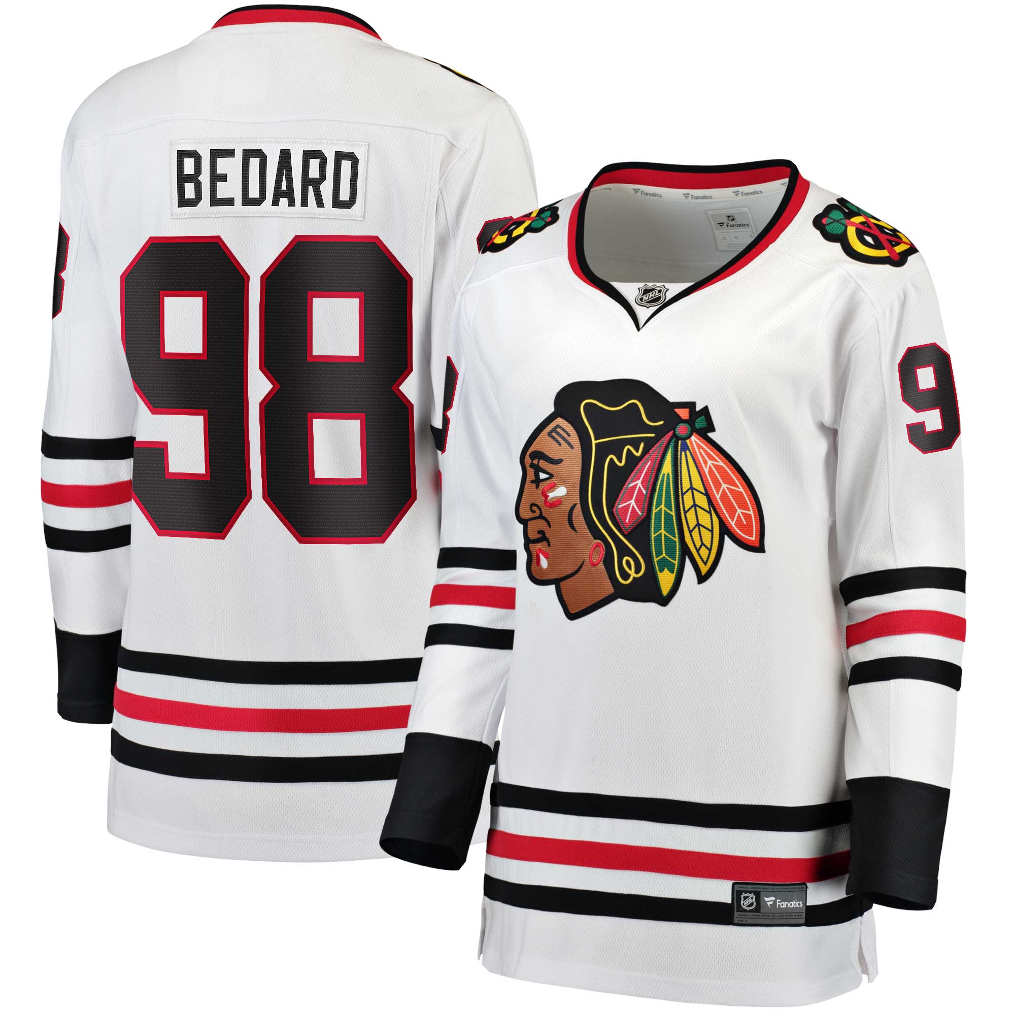 Chicago Blackhawks Connor Bedard White Away Premier Breakaway Player NHL Jersey Women's