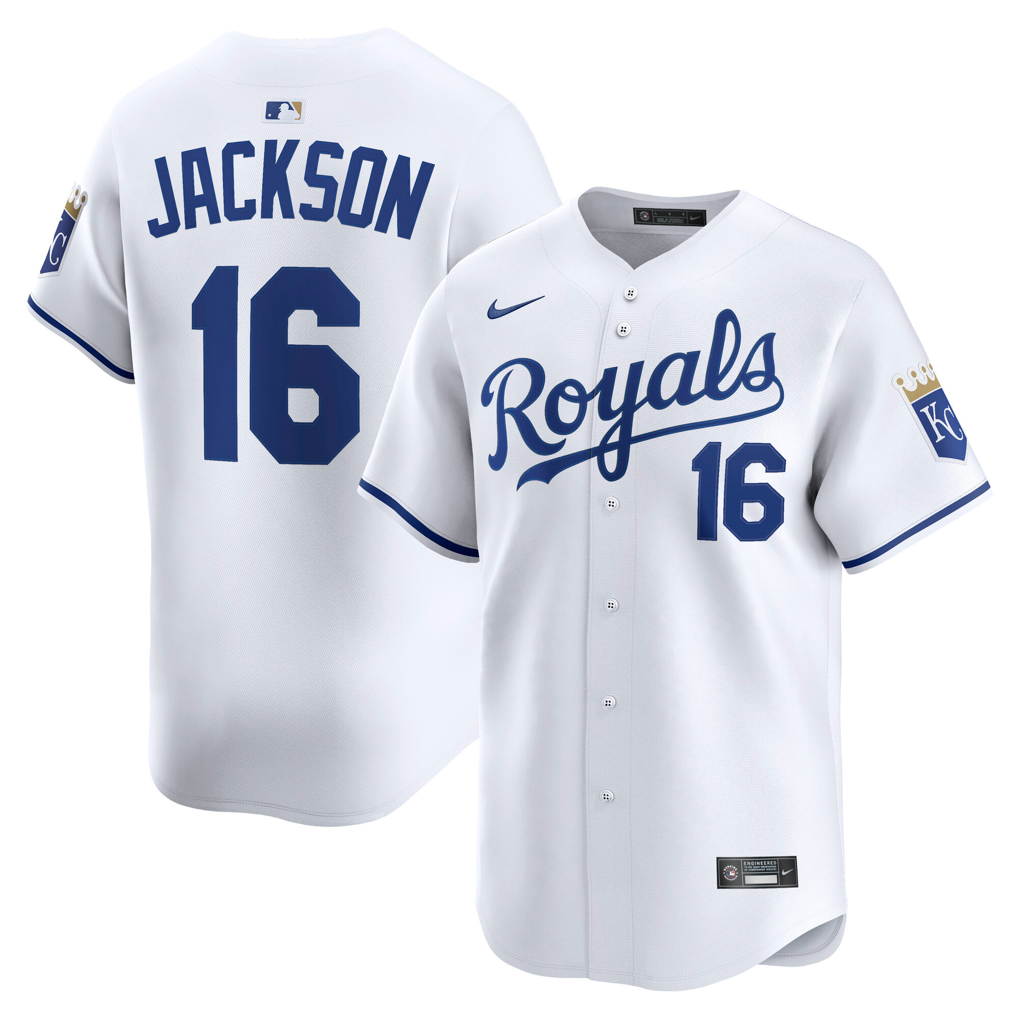 Kansas City Royals Bo Jackson White Home Limited Player MLB Jersey Men's