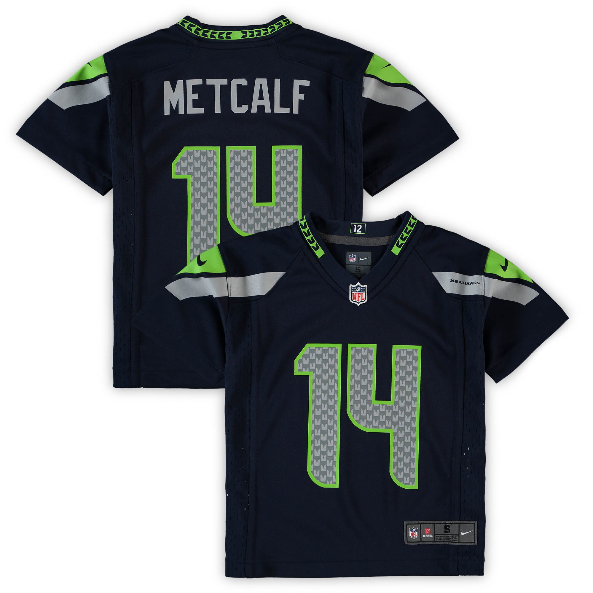Preschool Seattle Seahawks DK Metcalf Navy Game NFL Jersey Men's