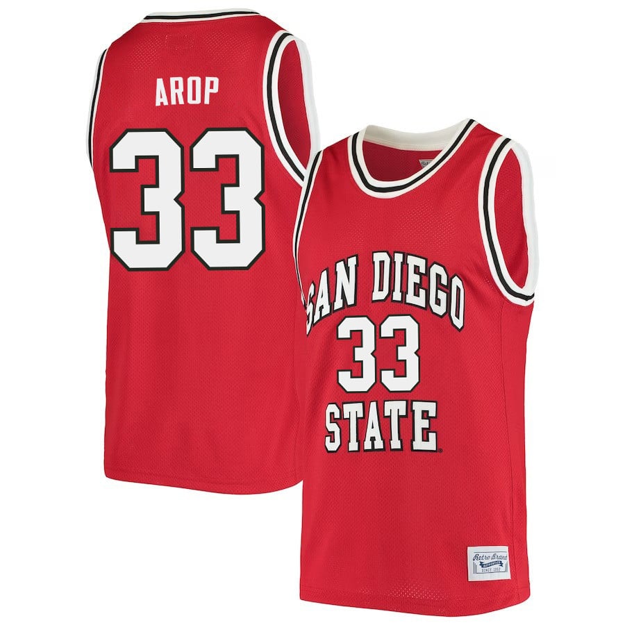 Aguek Arop 33 San Diego State Aztecs 2023- Red NCAA Jersey Men's