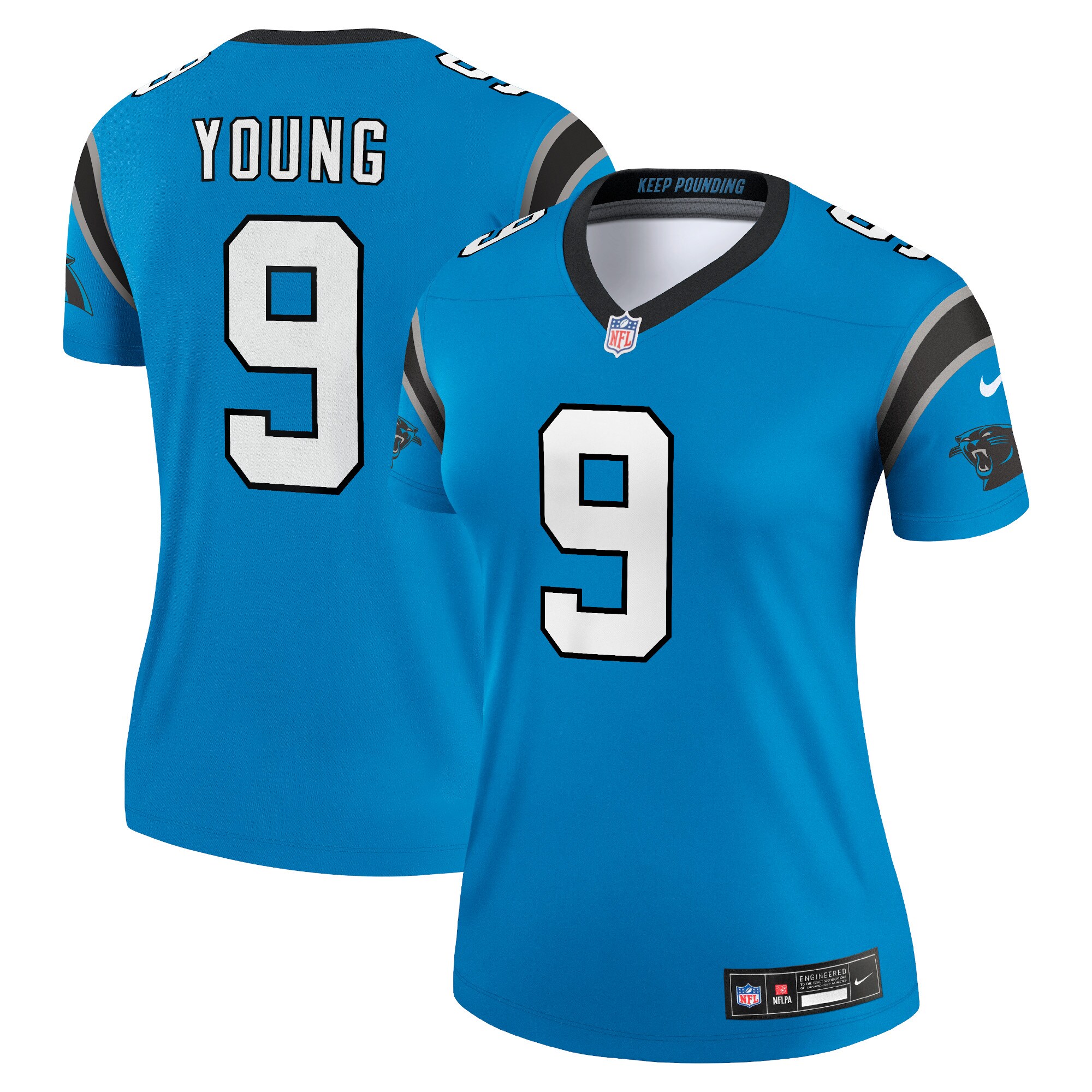 Carolina Panthers Bryce Young Blue Alternate Legend Player Performance Top NFL Jersey Women's