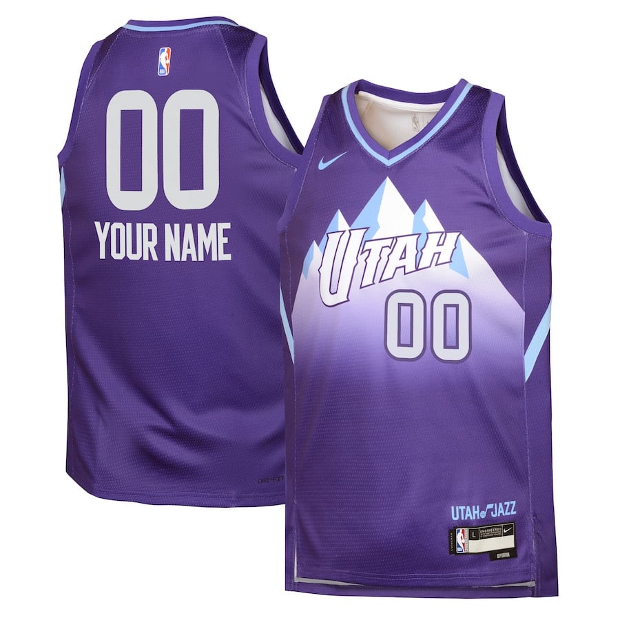 Utah Jazz 2024/25 Swingman Custom City Edition Purple NBA Jersey Youth