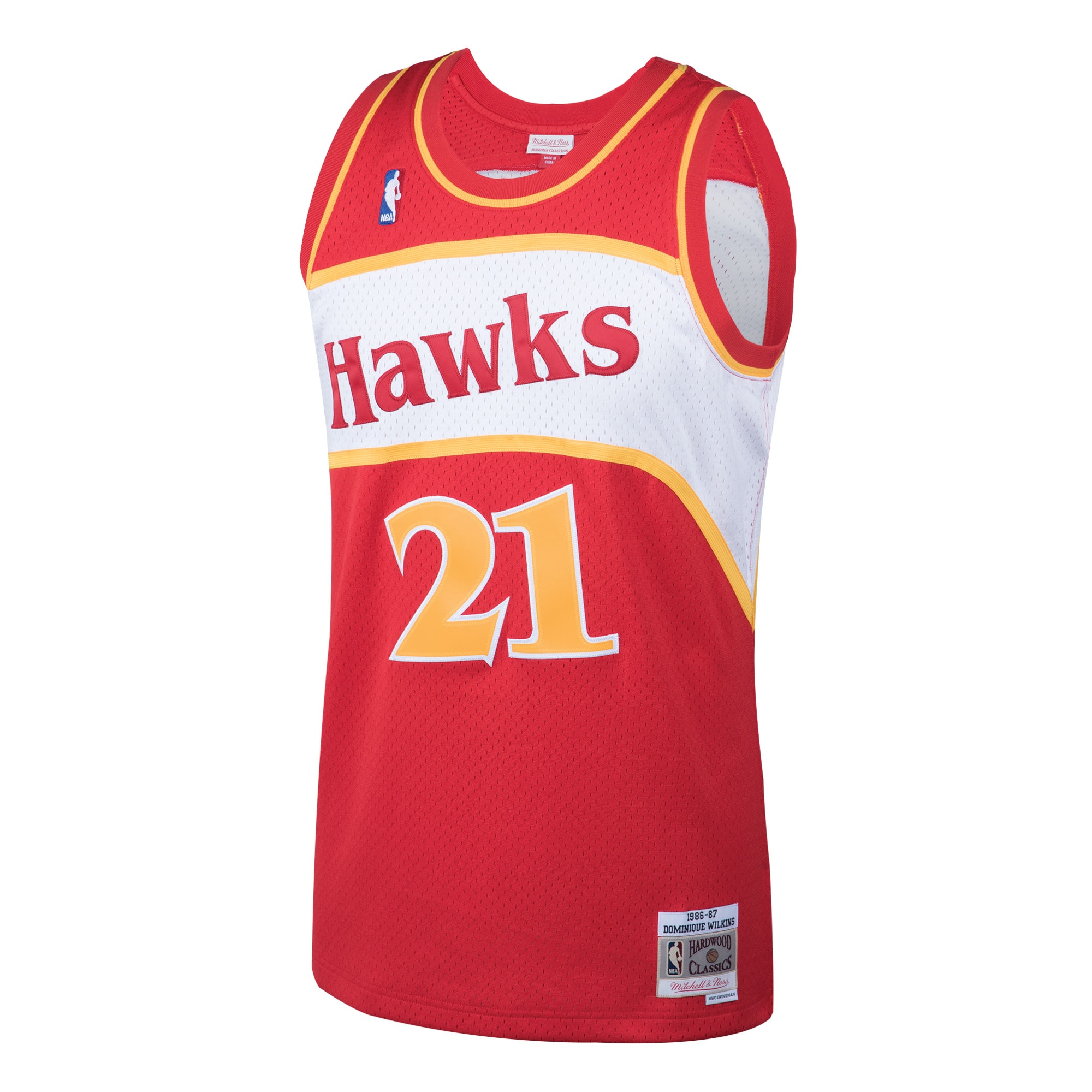 Mitchell Ness Dominique Wilkins Red Atlanta Hawks 1986-87 Hardwood Classics Swingman NBA Jersey Men's