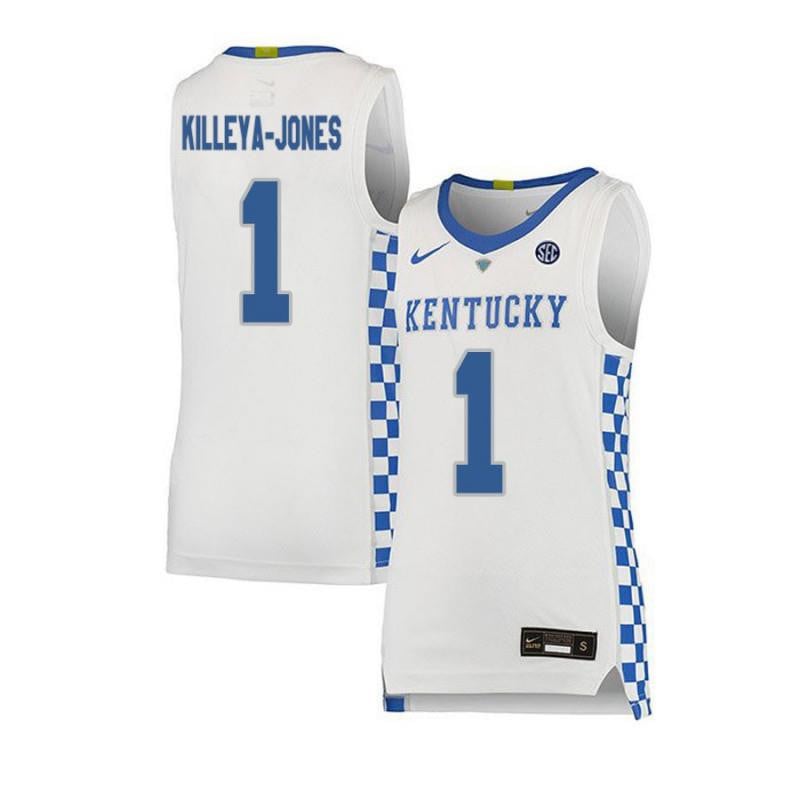 1 Sacha Killeya-Jone White Elite Kentucky Wildcats NCAA Jersey Men's