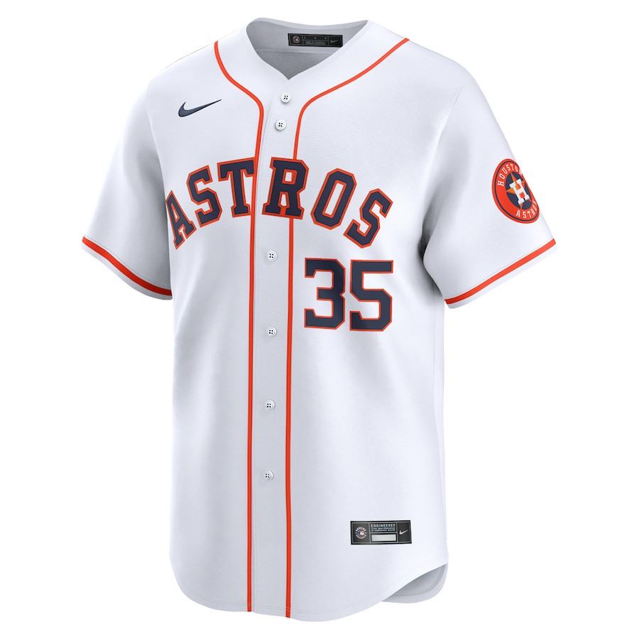 Justin Verlander 35 Houston Astros Home Limited White MLB Jersey Men's