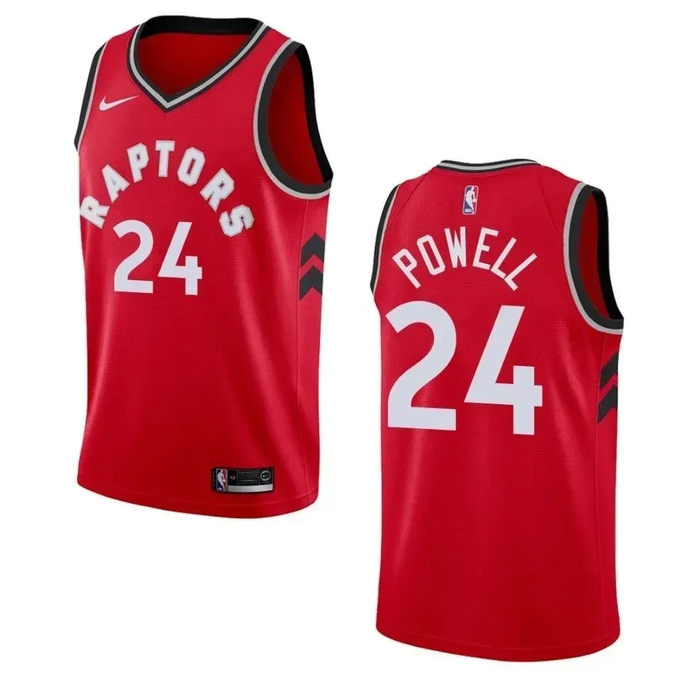 Toronto Raptors 24 Norman Powell Icon Swingman Red NBA Jersey Men's
