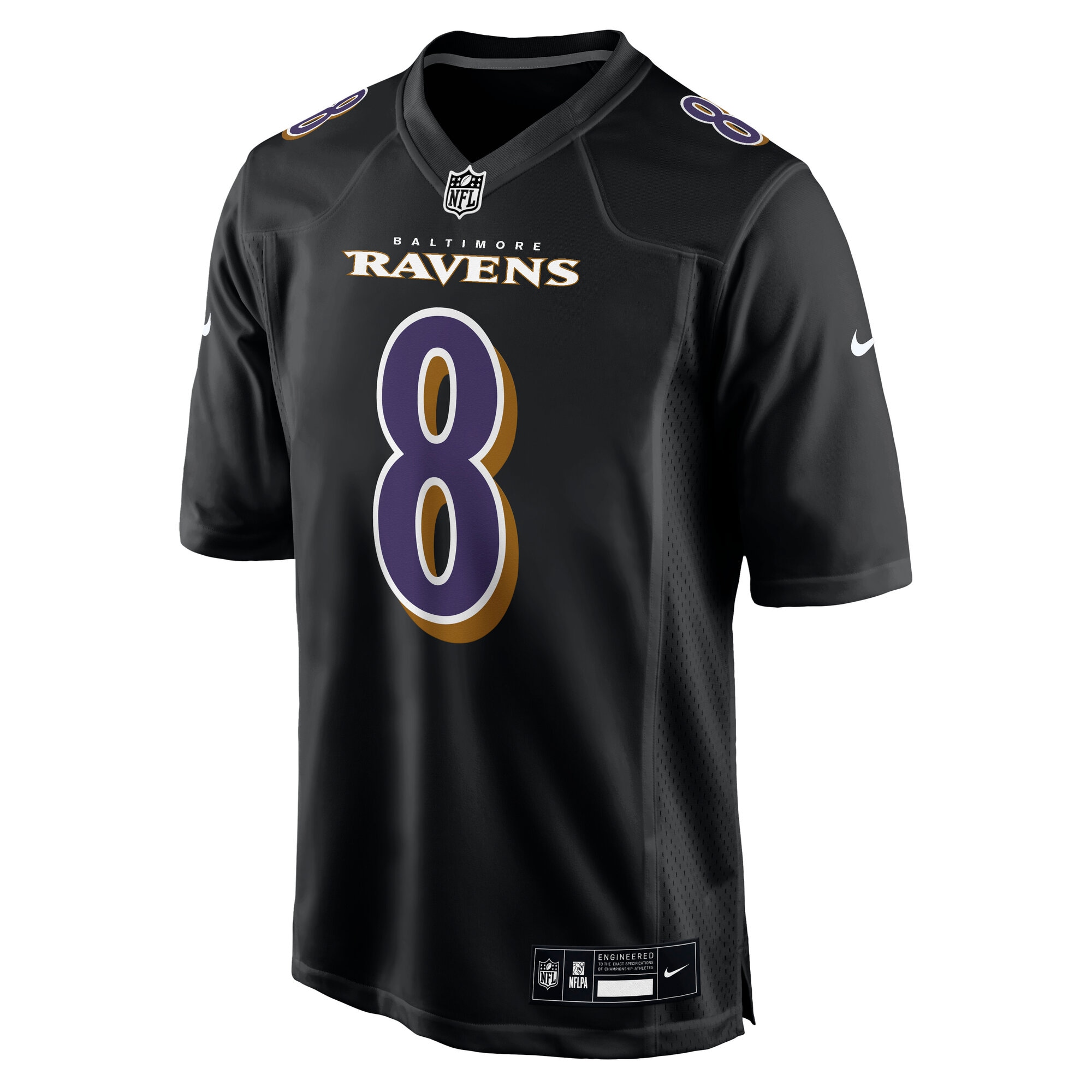 Baltimore Ravens Lamar Jackson Carbon Black Fashion NFL Jersey Men's