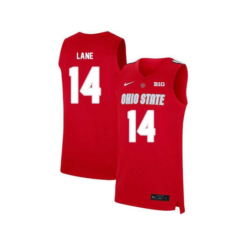 14 Joey Lane Red Elite Ohio State Buckeyes NCAA Jersey Men's