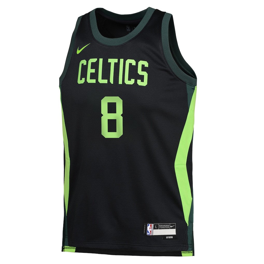 Kristaps Porzingis 8 Boston Celtics 2024/25 Swingman Playe City Edition Black NBA Jersey Youth