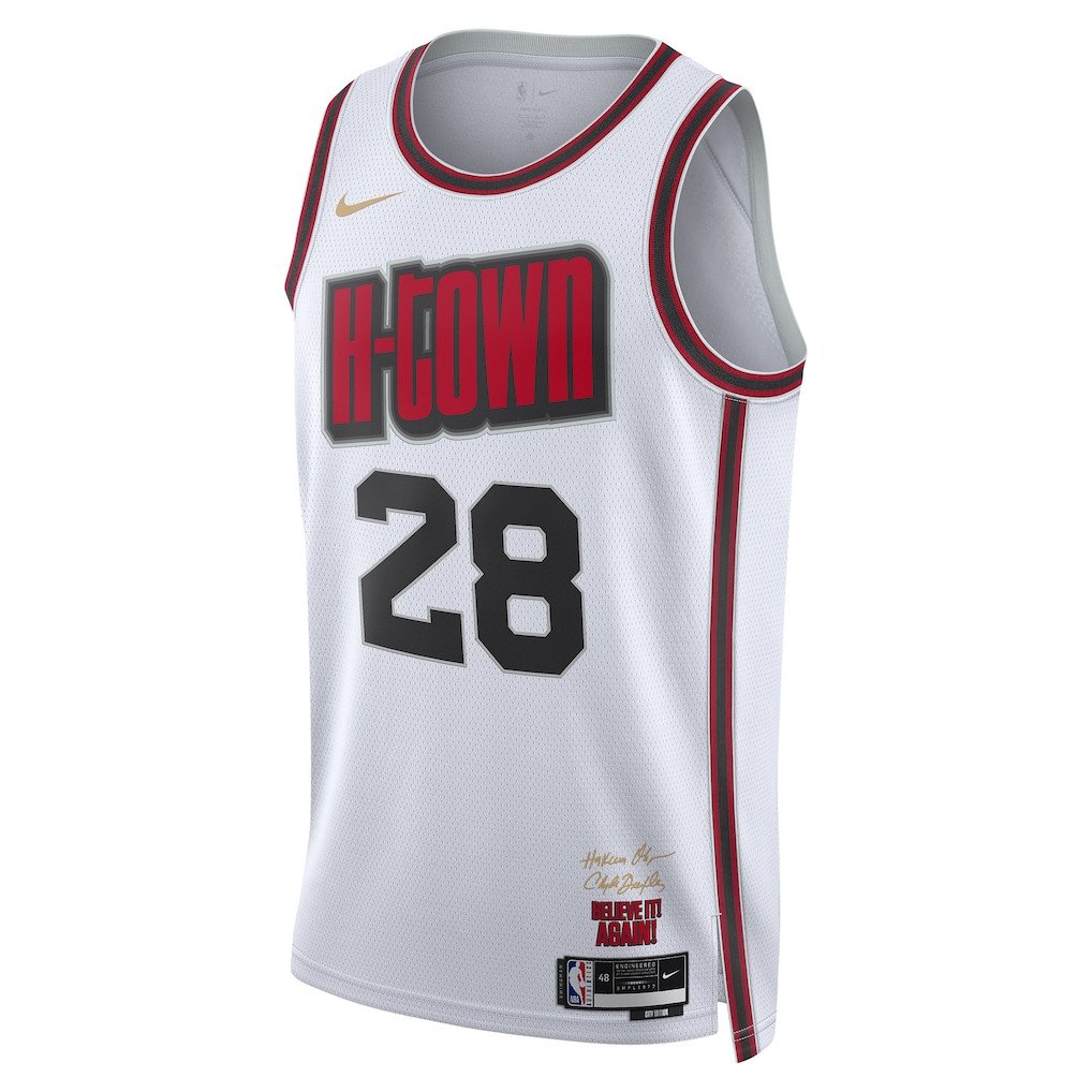 Alperen Sengun 28 Houston Rockets Unisex 2024/25 Swingman Player City Editio White NBA Jersey Unisex