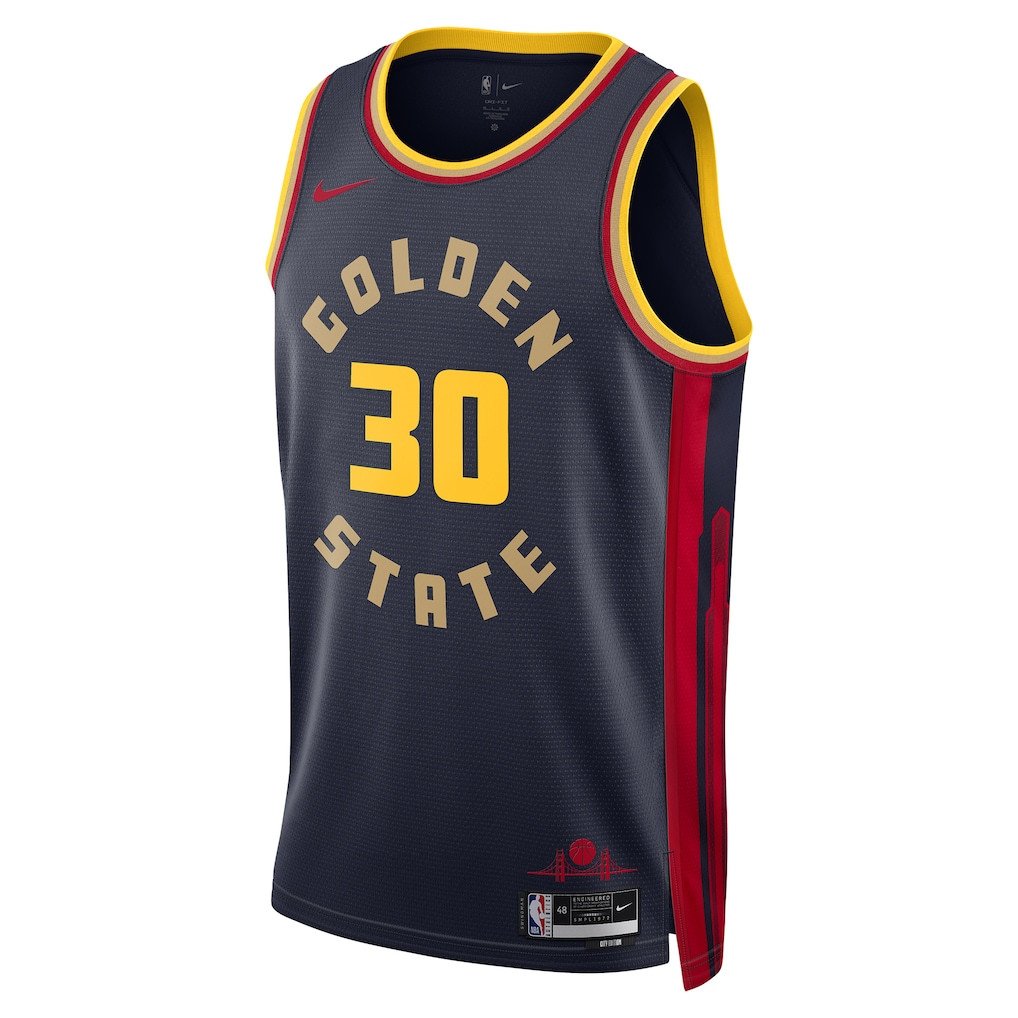 Stephen Curry 30 Golden State Warriors Unisex 2024/25 Swingman Player City Edition Navy NBA Jersey Unisex