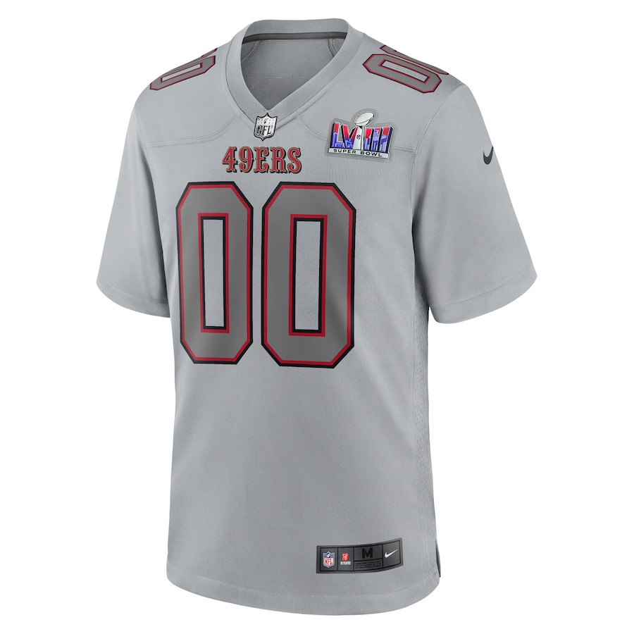 San Francisco 49ers Super Bowl LVIII Atmosphere Fashion Game Custom Gray NFL Jersey Men's