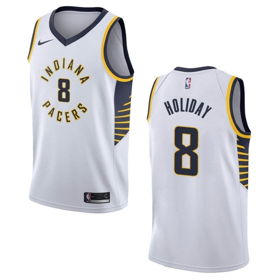 Indiana Pacers 8 Justin Holiday Association Swingman White NBA Jersey Men's