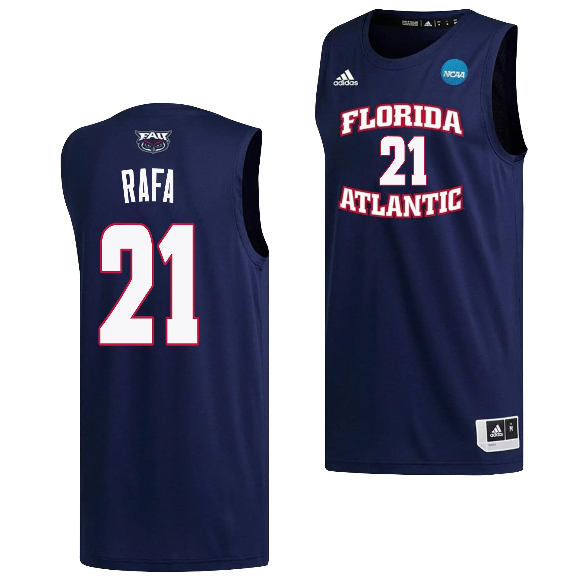 Alejandro Ralat 21 FAU Owls 2023 March Madness- Navy NCAA Jersey Men's