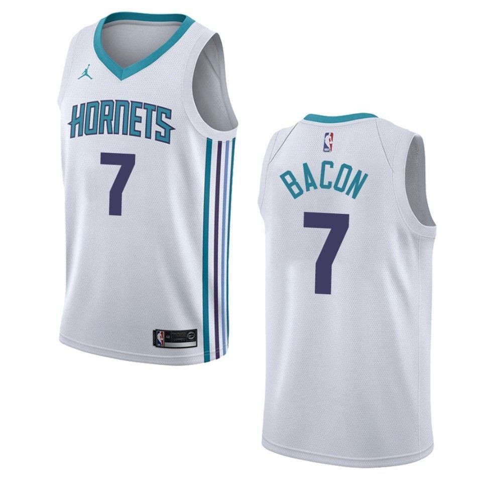 Charlotte Hornets 7 Dwayne Bacon Association Swingman White NBA Jersey Men's