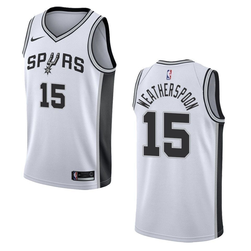 San Antonio Spurs 15 Quinndary Weatherspoon Association Swingman White NBA Jersey Men's