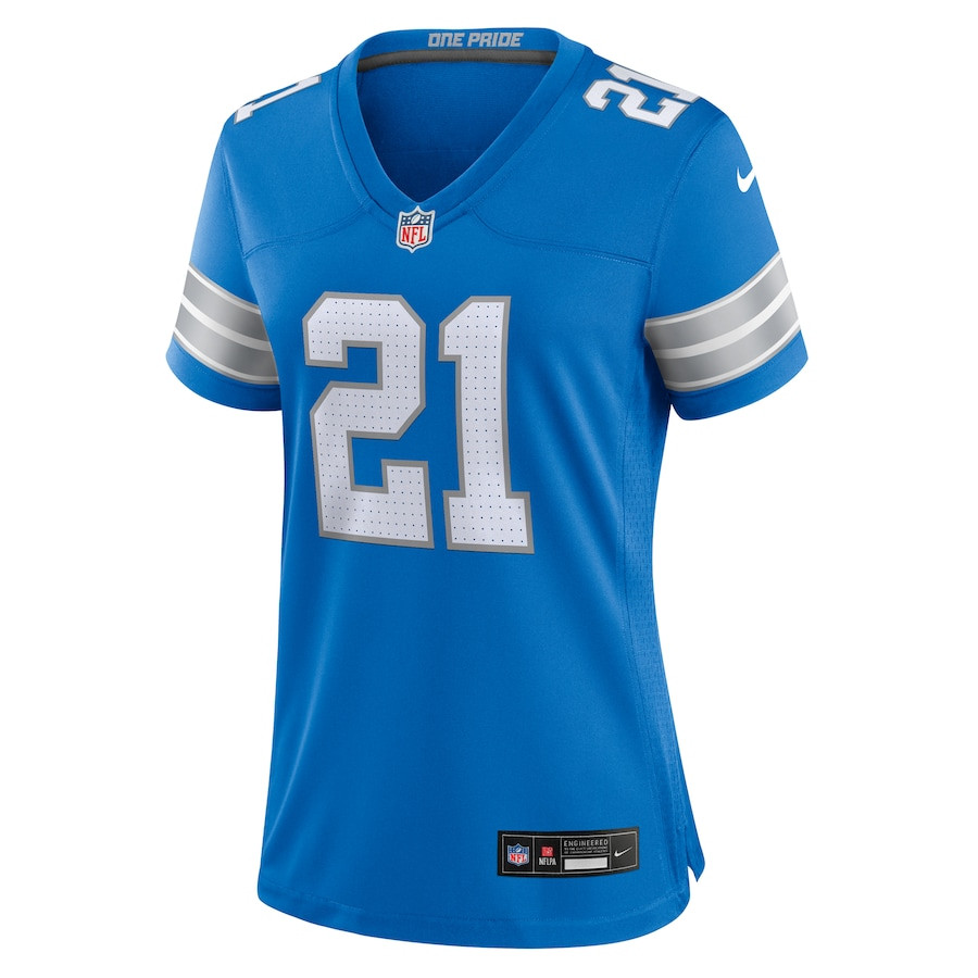 Amik Robertson 21 Detroit Lions Team Game Blue NFL Jersey Women's
