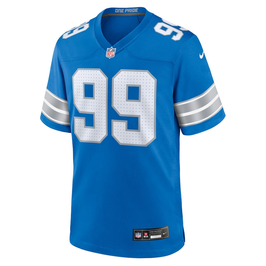 Za'Darius Smith 99 Detroit Lions Team Game Blue NFL Jersey Men's