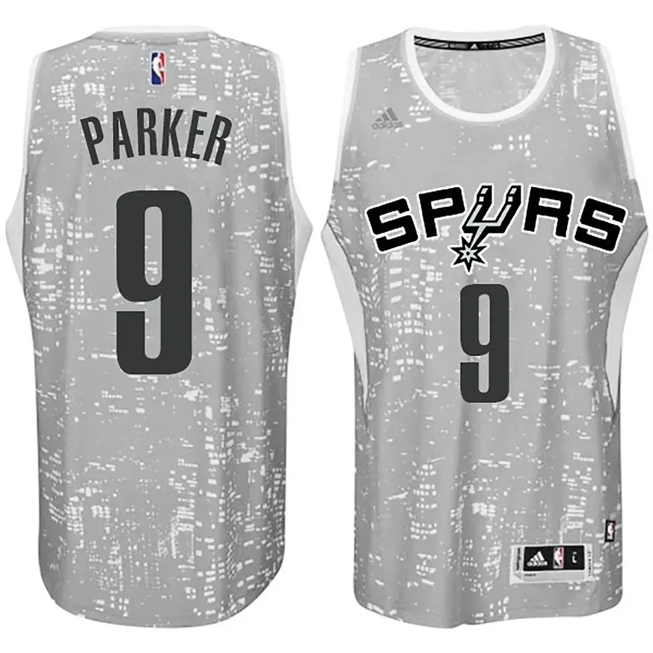 San Antonio Spurs 9 Tony Parker City Lights Black Swingman NBA Jersey Men's